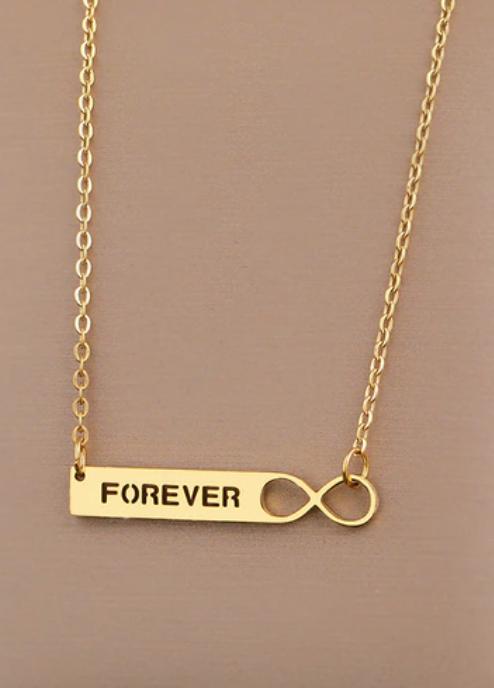 Stainless Steel Necklaces Letter Forever/ Infinity Pendant Necklace For Women Jewelry Wedding