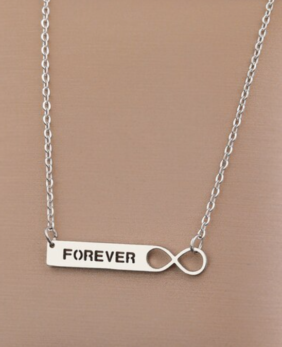 Stainless Steel Necklaces Letter Forever/ Infinity Pendant Necklace For Women Jewelry Wedding