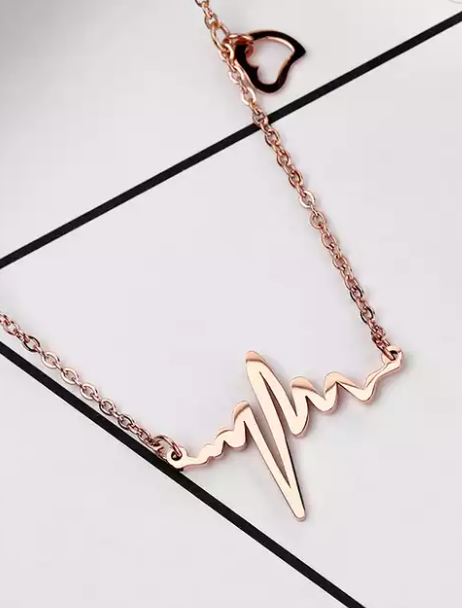 Heart Beat Pendant attached with Necklace