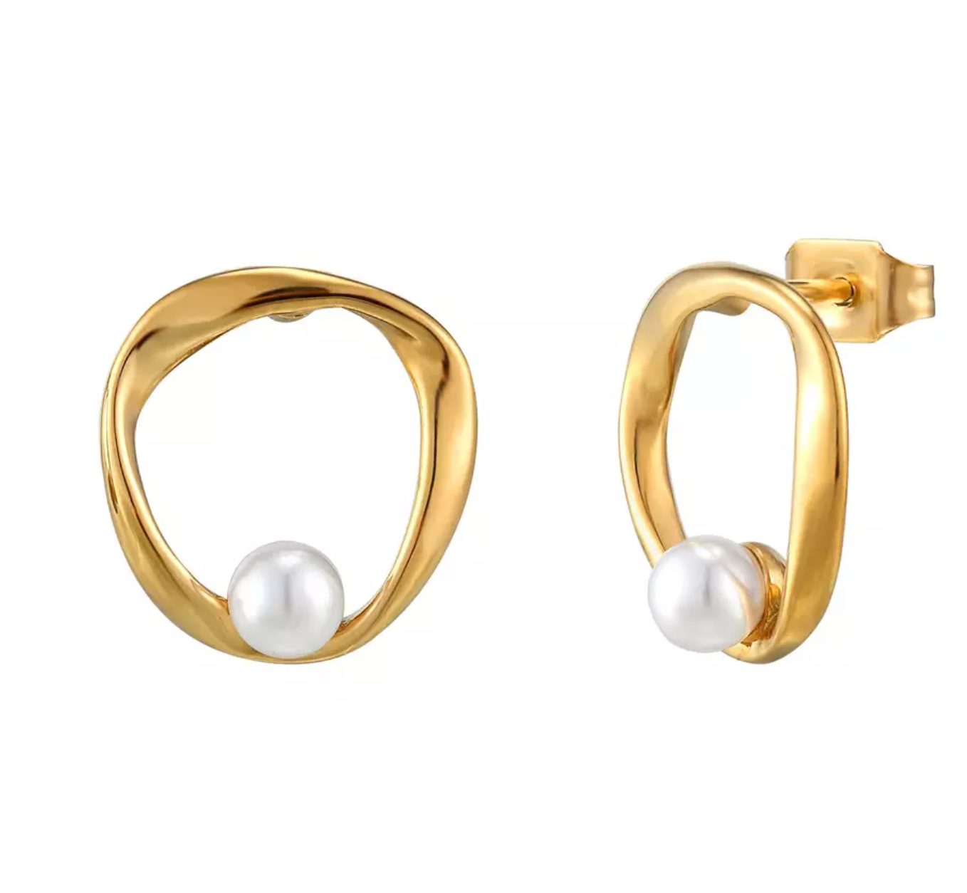 Designer Pearl Gold Stud